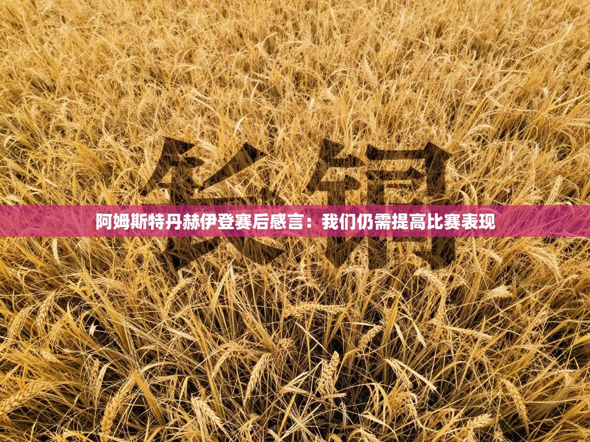 阿姆斯特丹赫伊登赛后感言:我们仍需提高比赛表现 第2张